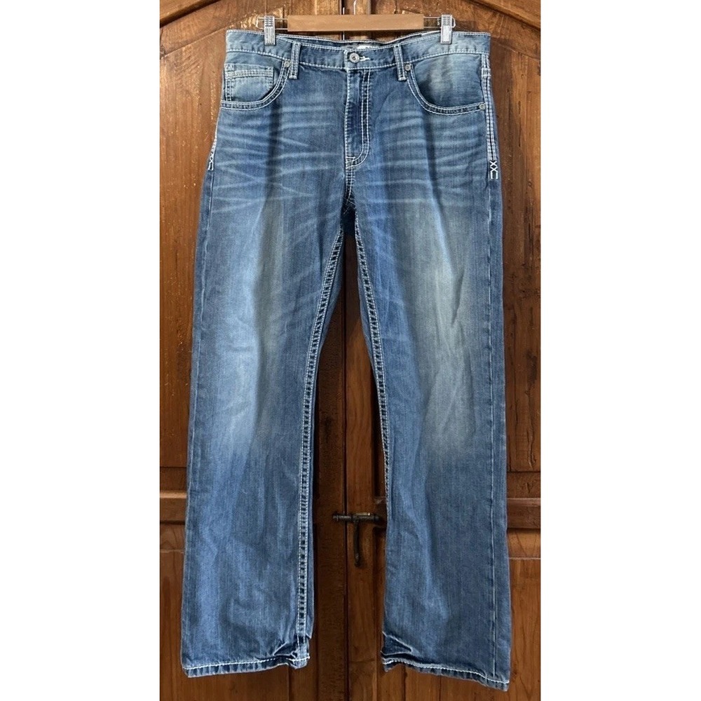 Mens Buckle BKE RYAN Jeans Straight Leg Stretch Sz 36‎ R